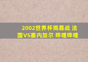 2002世界杯揭幕战 法国VS塞内加尔 哔哩哔哩